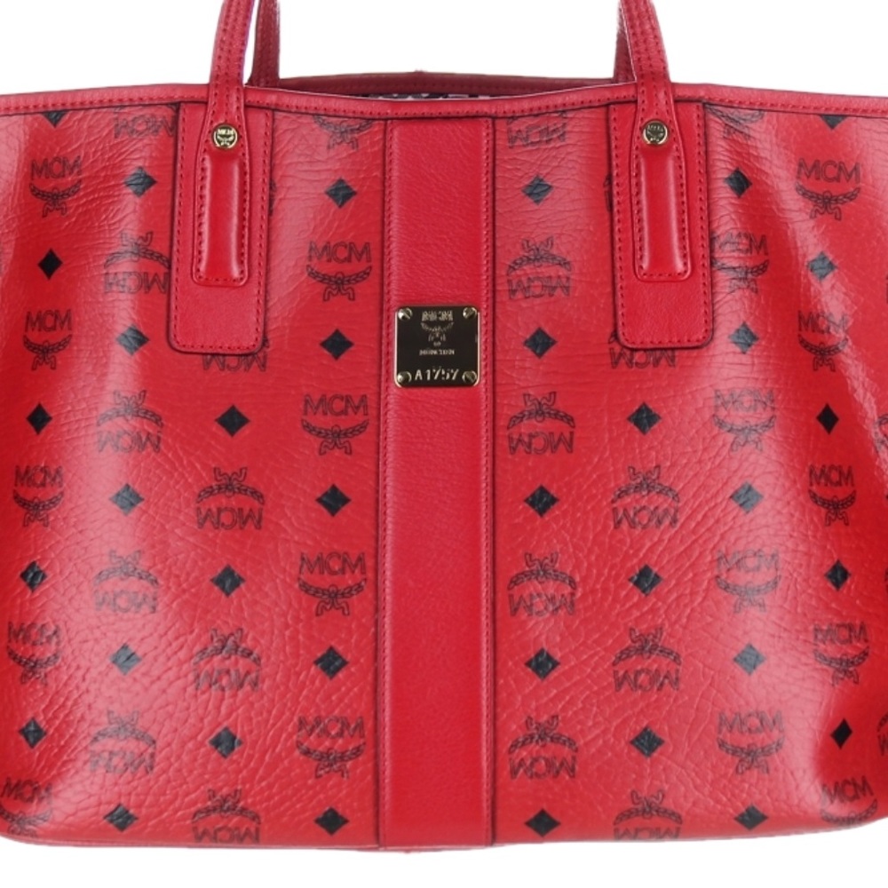 MCM Liz Reversible Womens Tote Red Tote Handbag - Picture 5 of 8